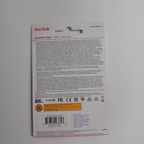 SanDisk 32GB NEW Ultra Class 10 SDHC UHS-I Memory Card -Speeds Up to 120MB/s - Picture 2 of 8